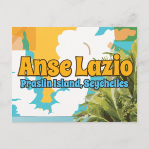 Anse Lazio Praslin-eiland, Seychellen Briefkaart