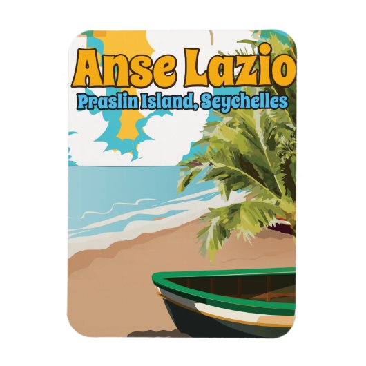 Anse Lazio Praslin-eiland, Seychellen Magneet (Verticaal)