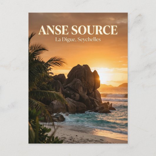 Anse Source d'Argent, La Passe, La Digue Briefkaart (Voorkant)