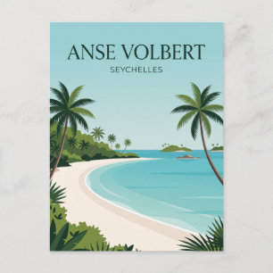 Anse Volbert, Praslin-eiland Seychellen Briefkaart