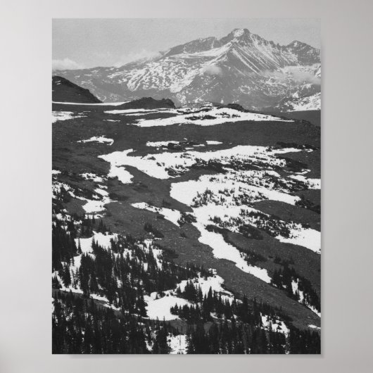 Ansel Adams - Long's Peak Rocky Mountain Poster (Voorkant)
