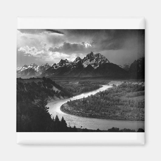 Ansel Adams The Tetons and the Snake River 1942 Magneet (Voorkant)