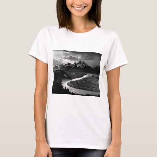 Ansel Adams The Tetons and the Snake River 1942 T-shirt (Voorkant)