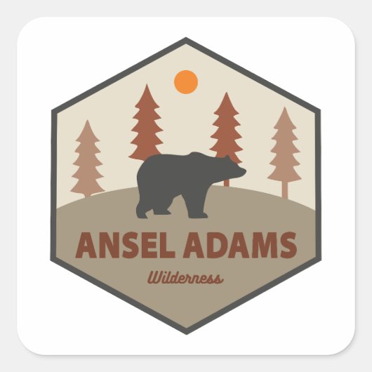 Ansel Adams Wilderness California Beer Vierkante Sticker (Voorkant)