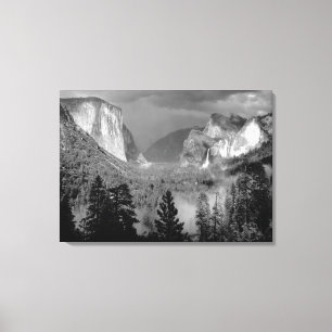 ANSEL ADAMS - Yosemite Valley, onweer (1949) Canvas Afdruk