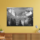 ANSEL ADAMS - Yosemite Valley, onweer (1949) Canvas Afdruk (Insitu (Woonkamer))
