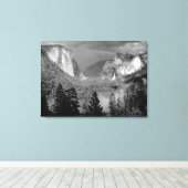 ANSEL ADAMS - Yosemite Valley, onweer (1949) Canvas Afdruk (Insitu (Houten vloer))