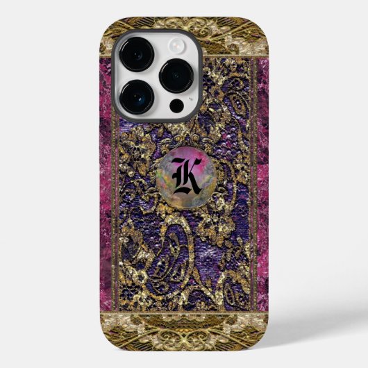 Anselme Kean Elegant Victoriaans Monogram Case-Mate iPhone Case (Achterkant)