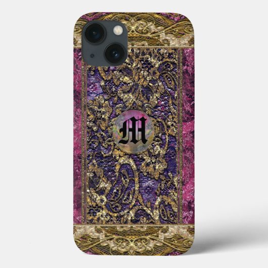 Anselme Kean Victoriaans monogram taai Case-Mate iPhone Case (Achterkant)