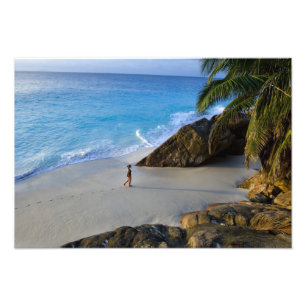 Ansi Victorin Beach, Fregate Island Foto Afdruk