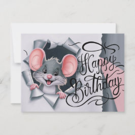 Ansichten Happy Birthday Souris 02 Briefkaart