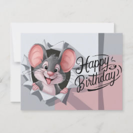 Ansichten Happy Birthday Souris 04 Briefkaart