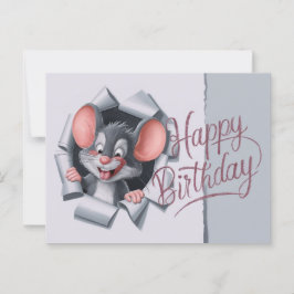Ansichten Happy Birthday Souris 09 Briefkaart