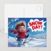 Ansichten Sneeuw dag 02 Briefkaart (Voorkant / Achterkant)