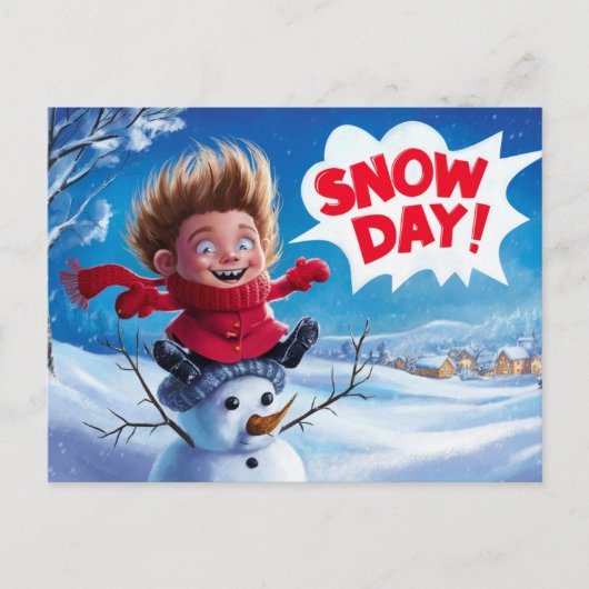 Ansichten Sneeuw dag 02 Briefkaart (Voorkant)