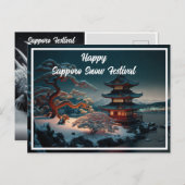 Ansichten Sneeuwfestival Sapporo 2023 Briefkaart (Voorkant / Achterkant)