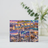 Ansichten uit Alaska briefkaart (Staand voorkant)