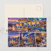 Ansichten uit Alaska briefkaart (Voorkant / Achterkant)