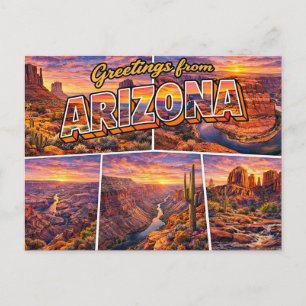 Ansichten uit Arizona Ansichtkaart Briefkaart