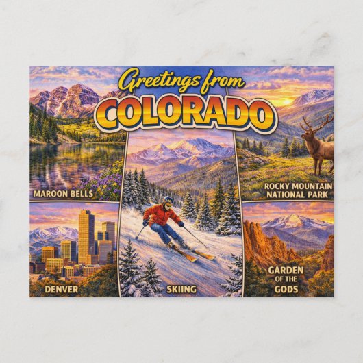 Ansichten uit Colorado briefkaart (Voorkant)