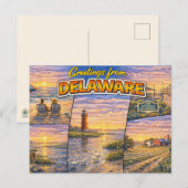 Ansichten uit Delaware Ansichtkaart Briefkaart (Voorkant / Achterkant)