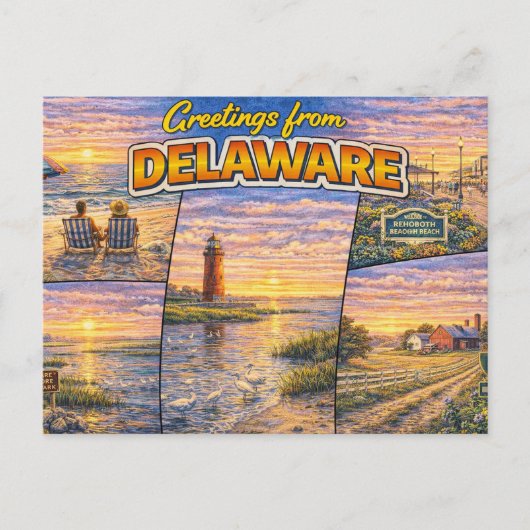 Ansichten uit Delaware Ansichtkaart Briefkaart (Voorkant)