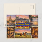 Ansichten uit Kentucky briefkaart (Voorkant / Achterkant)