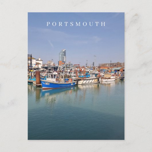 Ansichten van boten in Portsmouth op ansichtkaart Briefkaart (Voorkant)