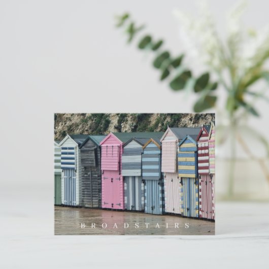 Ansichten van strandhuisjes in Broadstairs op ansi Briefkaart (Staand voorkant)