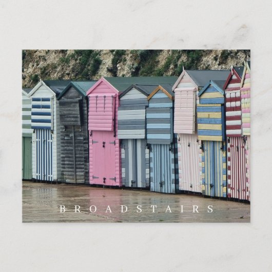 Ansichten van strandhuisjes in Broadstairs op ansi Briefkaart (Voorkant)