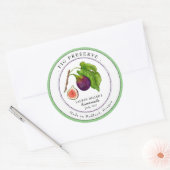 Ansichtige pot met vijgenjam en ronde label (Envelop)