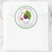 Ansichtige pot met vijgenjam en ronde label (Tas)