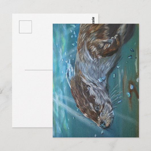 Ansichtkaan Otter. Briefkaart (Voorkant / Achterkant)