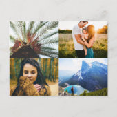 Ansichtkaart 4 Foto Rand Print Sjabloon Briefkaart (Voorkant)