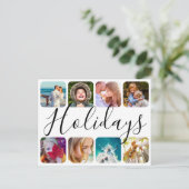 Ansichtkaart 8 Foto Vakantie Rond Template Briefkaart (Staand voorkant)