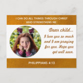 Ansichtkaart aan een kind in het ziekenhuis briefkaart (Voorkant)