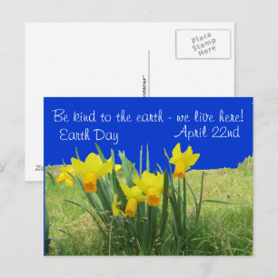 Ansichtkaart - Aardedag Narcissen Briefkaart