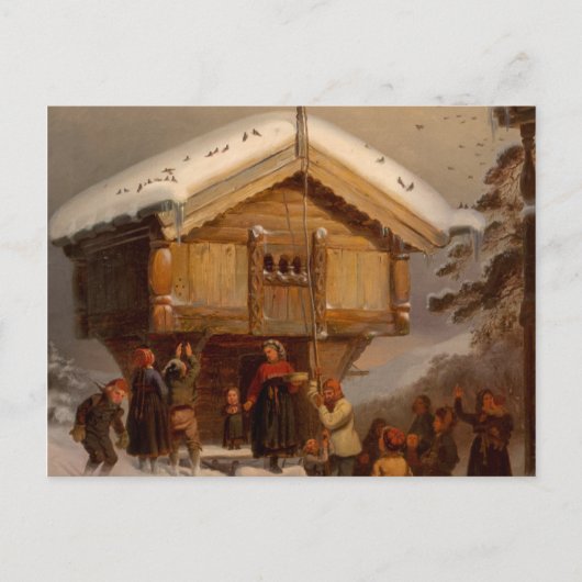 Ansichtkaart Adolph Tidemand - Tradities van Kerst Briefkaart (Voorkant)