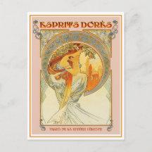 Ansichtkaart - Art Nouveau Esprits Dores
