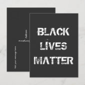 Ansichtkaart - BLACK LIVES MATTER Briefkaart (Voorkant / Achterkant)
