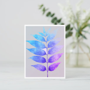 Ansichtkaart - Blauw/Paars/Roze Varens Feestdagenkaart