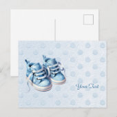 Ansichtkaart Blauwe Baby Schoenen Briefkaart (Voorkant / Achterkant)