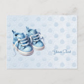 Ansichtkaart Blauwe Baby Schoenen Briefkaart (Voorkant)