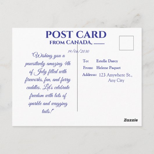 Ansichtkaart Briefkaart (Achterkant)