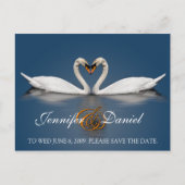 Ansichtkaart Cadeaus Liefde Zwanen Aankondigingskaart (Voorkant)