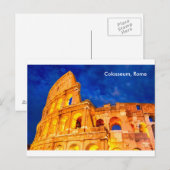 Ansichtkaart Colosseum schemering Rome Briefkaart (Voorkant / Achterkant)