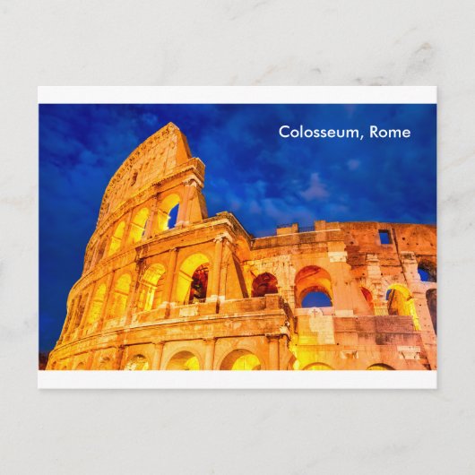 Ansichtkaart Colosseum schemering Rome Briefkaart (Voorkant)