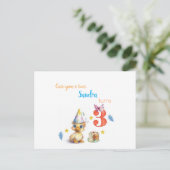 Ansichtkaart Cute Chick Cake Briefkaart (Staand voorkant)