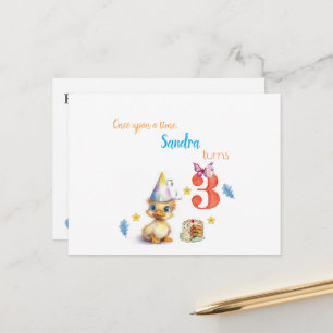 Ansichtkaart Cute Chick Cake Briefkaart