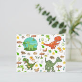 Ansichtkaart Cute Dinosaur Briefkaart (Staand voorkant)